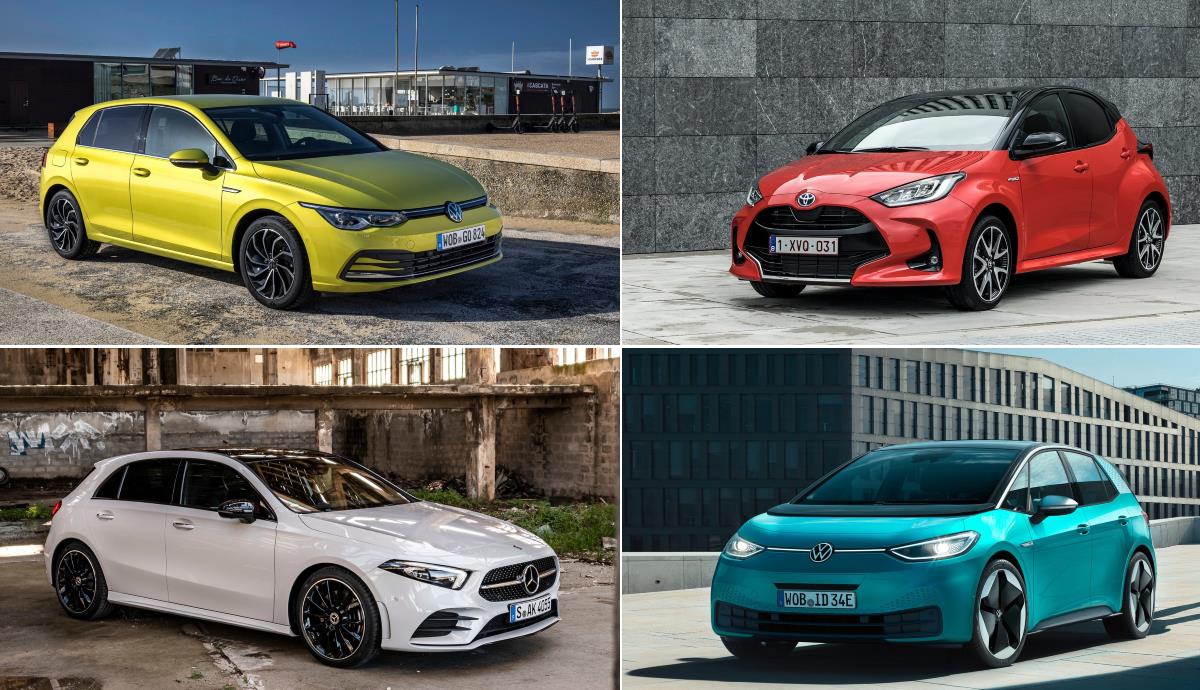 Los 10 coches más vendidos en Europa, por categorías.