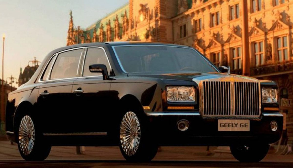 Geely GE, una copia ultra barata (unos 25.000 euros) del Rolls-Royce Phantom (unos 300.000 euros).