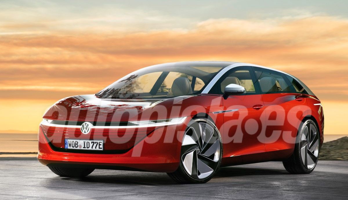 Recreación de la versión Shooting Brake de la futura berlina eléctrica de VW.