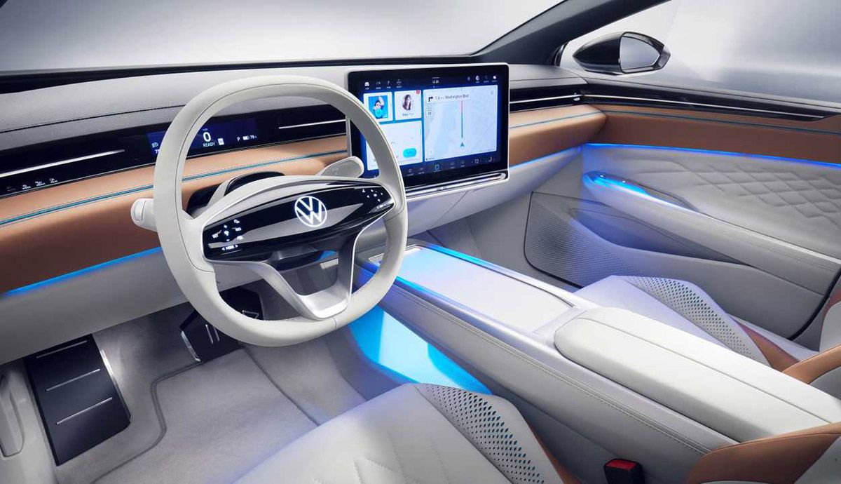 Interior de uno de los últimos concept car ID de Volkswagen.