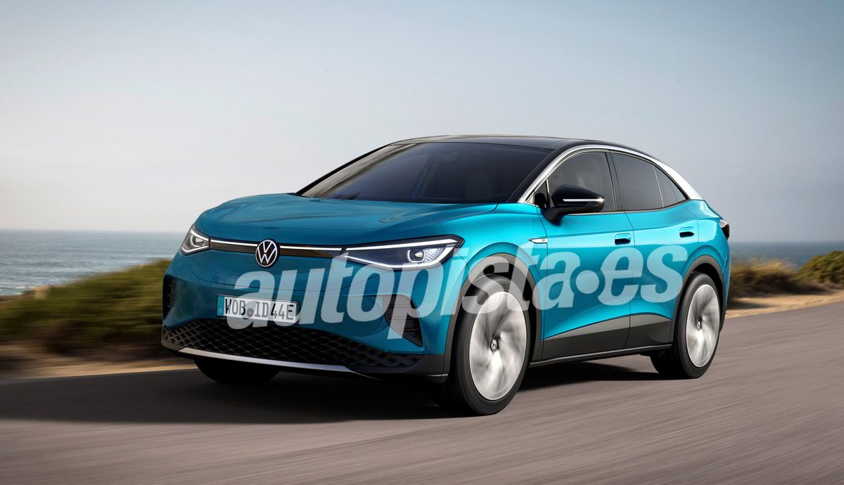 Recreación del VW ID.5, un nuevo SUV con carrocería coupé.
