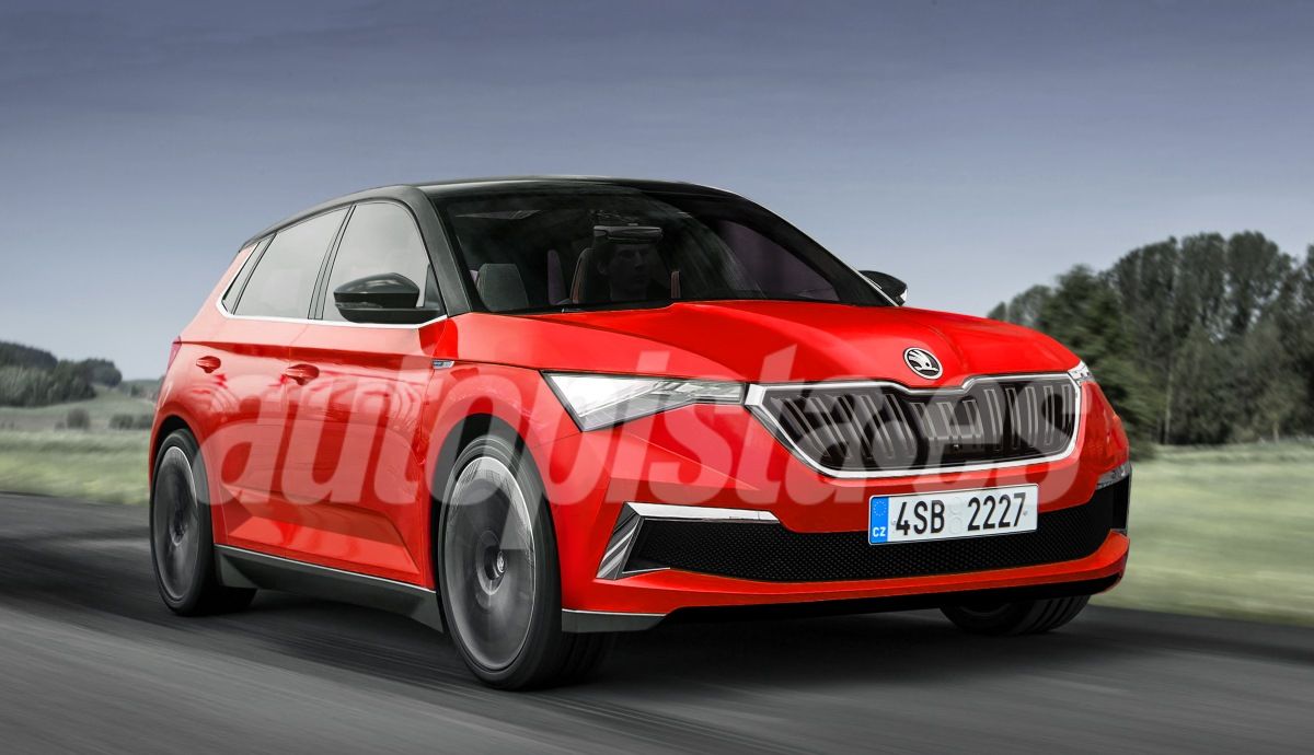 Así será el nuevo Skoda Fabia 2021. Ilustración: Schulte.