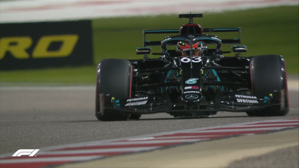 George Russell durante la FP1 del GP de Sakhir