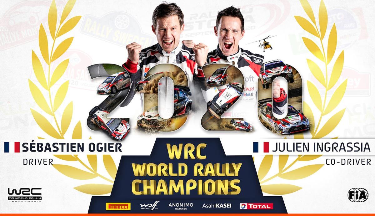 Séptimo campeonato del mundo para Sébastien Ogier, el tercero con una marca diferente.