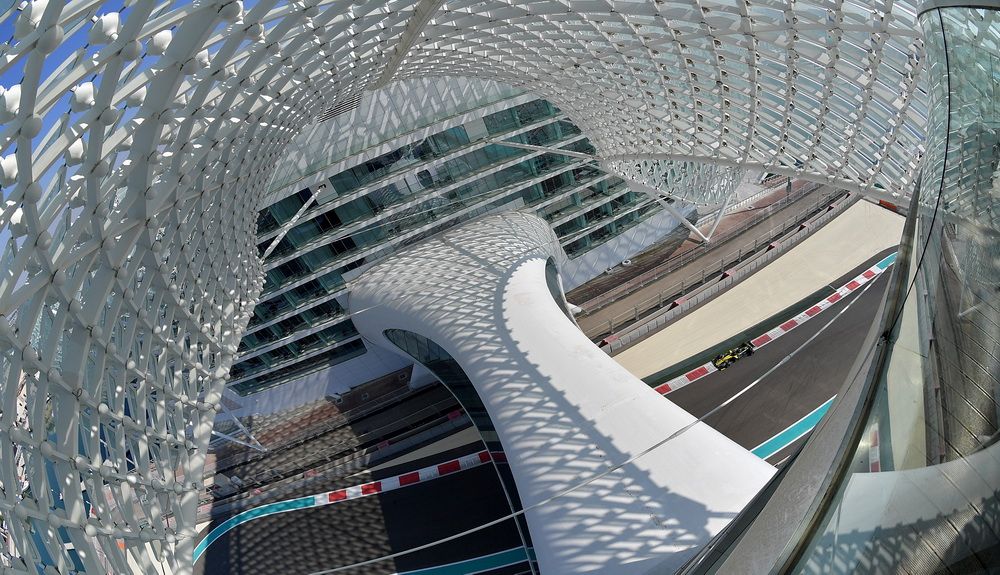 Impresionante vista del trazado desde el hotel W Abu Dhabi