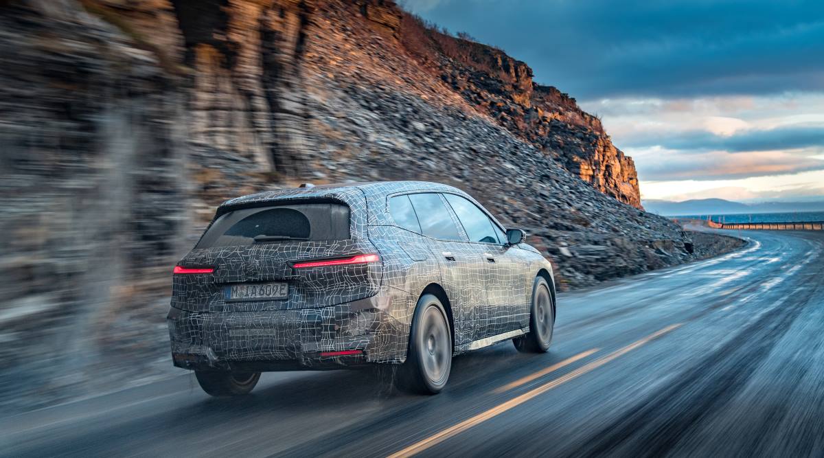 El BMW iX en sus test al norte de Escandinavia