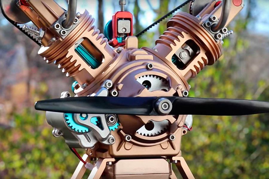 motor V2 a escala spot-motion