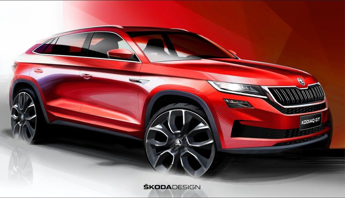 Boceto del nuevo Skoda Kodiaq GT.