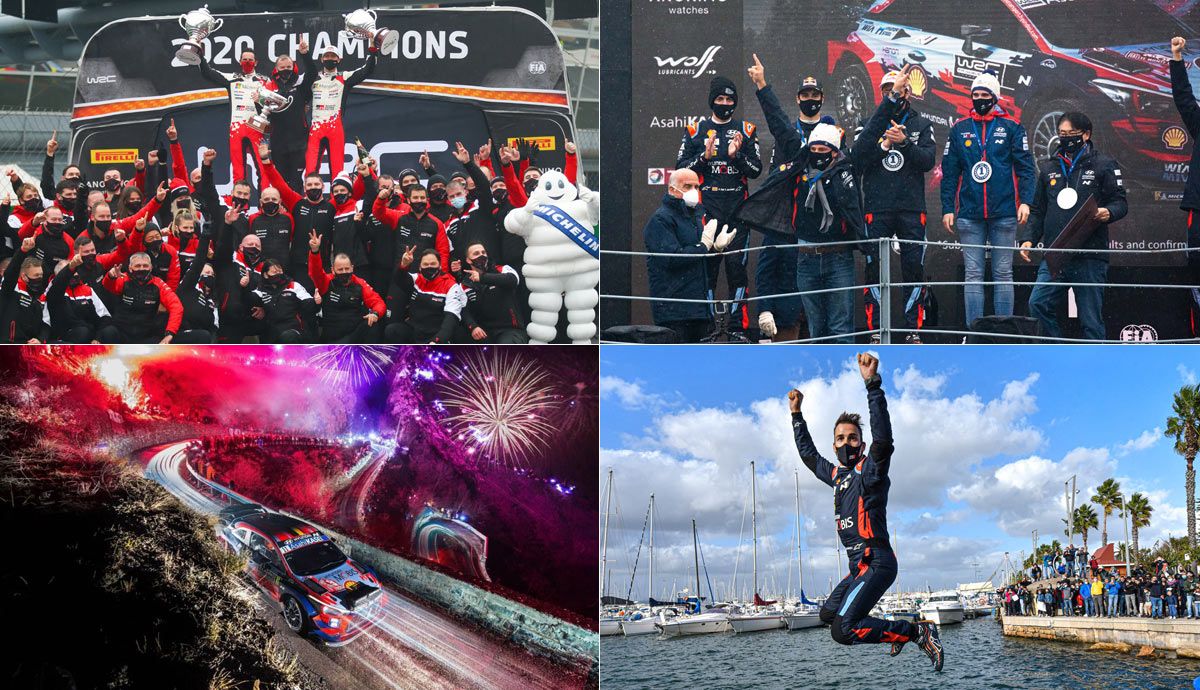 Resumen temporada 2020 del WRC. Fotos: Hyundai/Toyota/Imago.