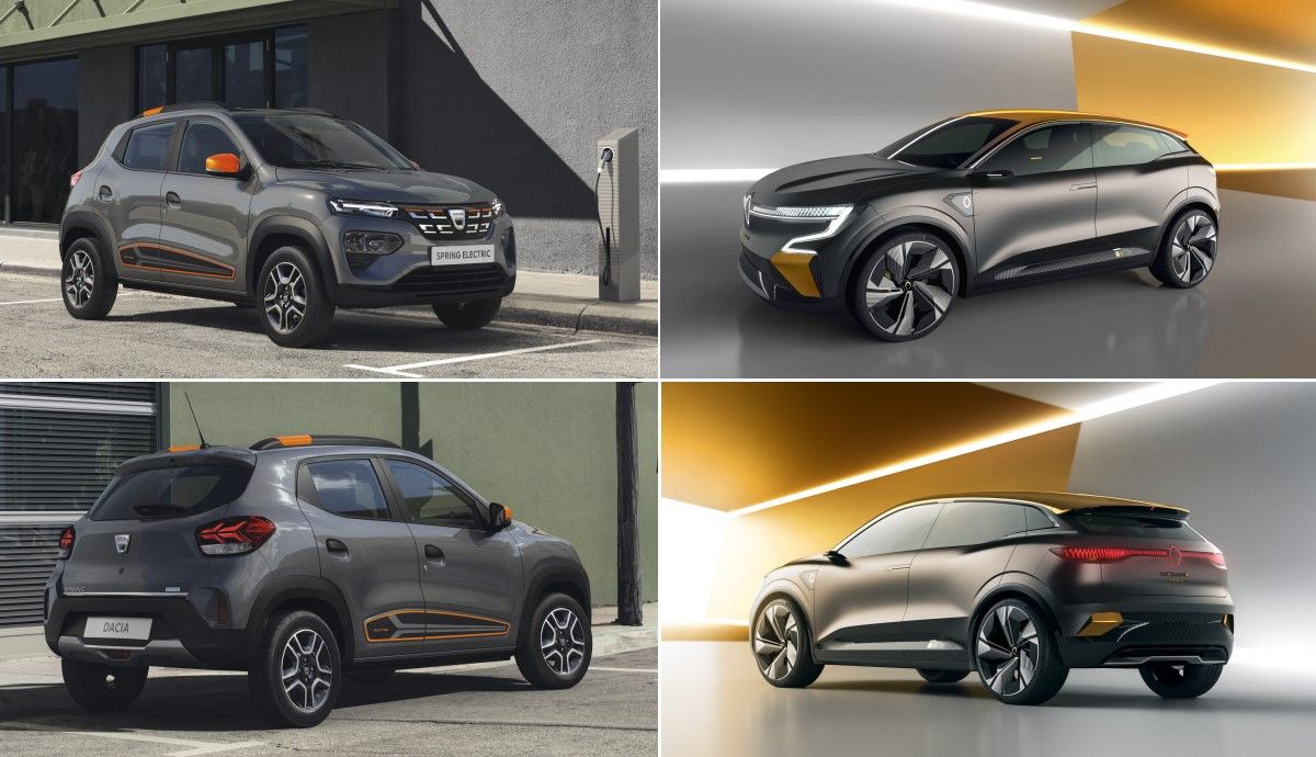Dacia Spring y Renault Mégane Eléctrico: los dos coches llegarán al mercado en 2021.