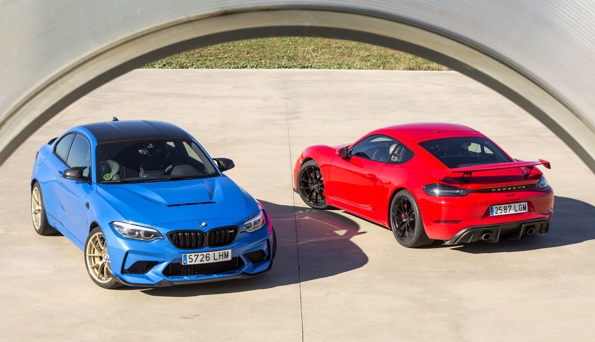 BMW M2 CS frente a Porsche Cayman GT4.