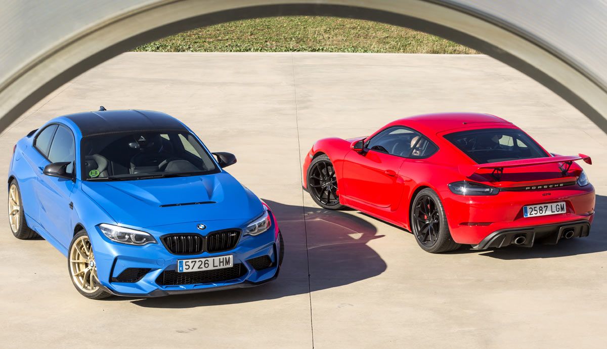 BMW M2 CS y Porsche 718 Cayman GT4, frente a frente. | Fotos: Félix Macías.
