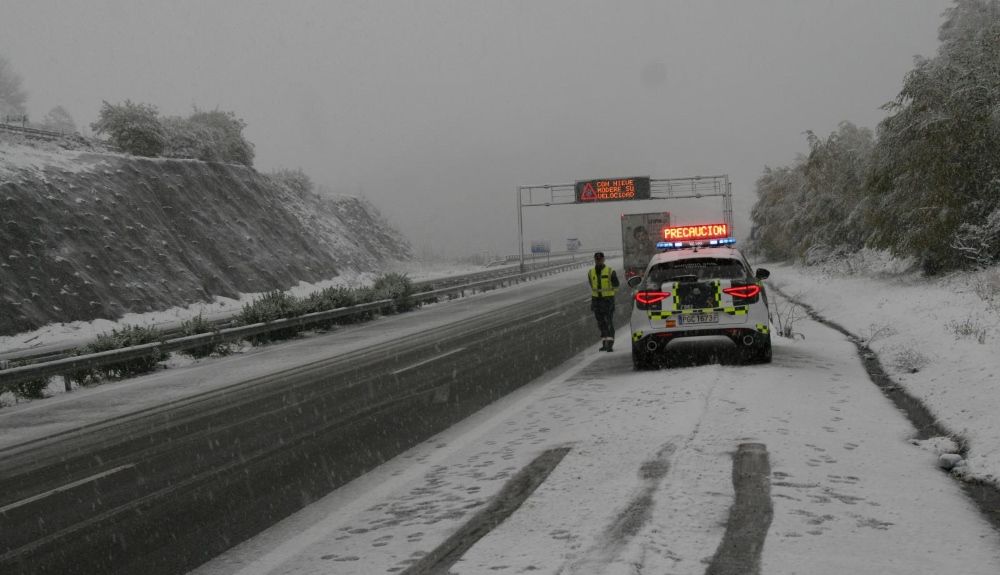 Temporal de nieve en España. Foto: DGT
