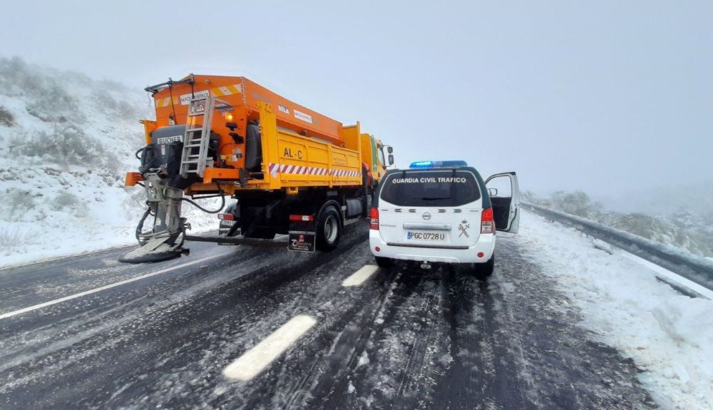 Temporal de nieve en España. Foto: DGT