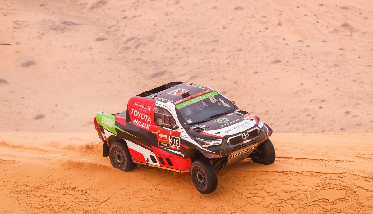 Yazeed Al Rajhi, ganador de la décima etapa del Rally Dakar 2021. Foto: ASO