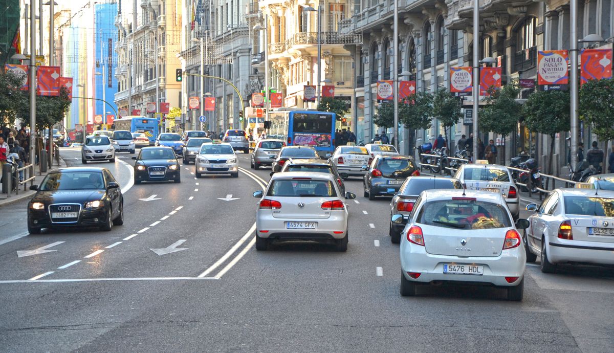 Las ciudades españolas con más atascos durante todo el año 2020.