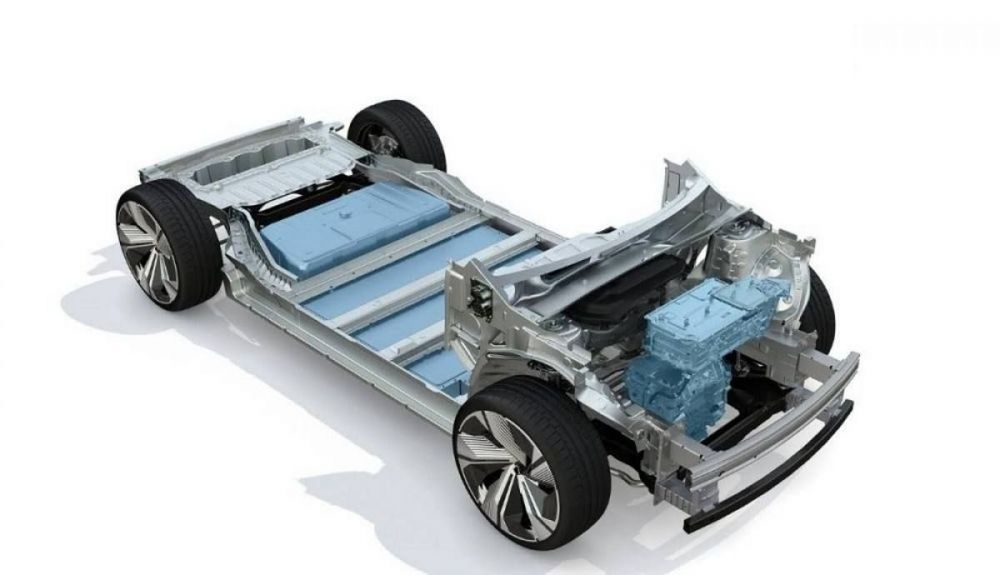 Imagen esquemática del chasis y de la estructura del Mégane eVision Imagen esquemática del chasis y de la estructura del Mégane eVision