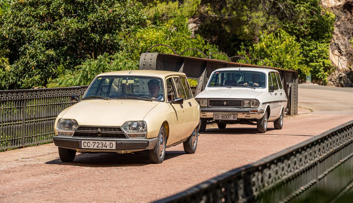 Citroën GSA Break y Renault 12 TS familiar.