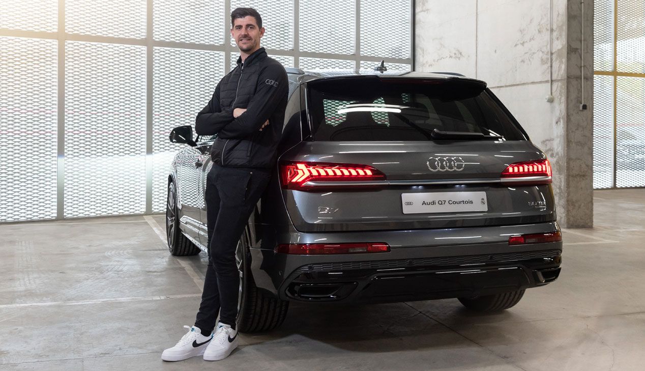 Courtois con su Audi Q7