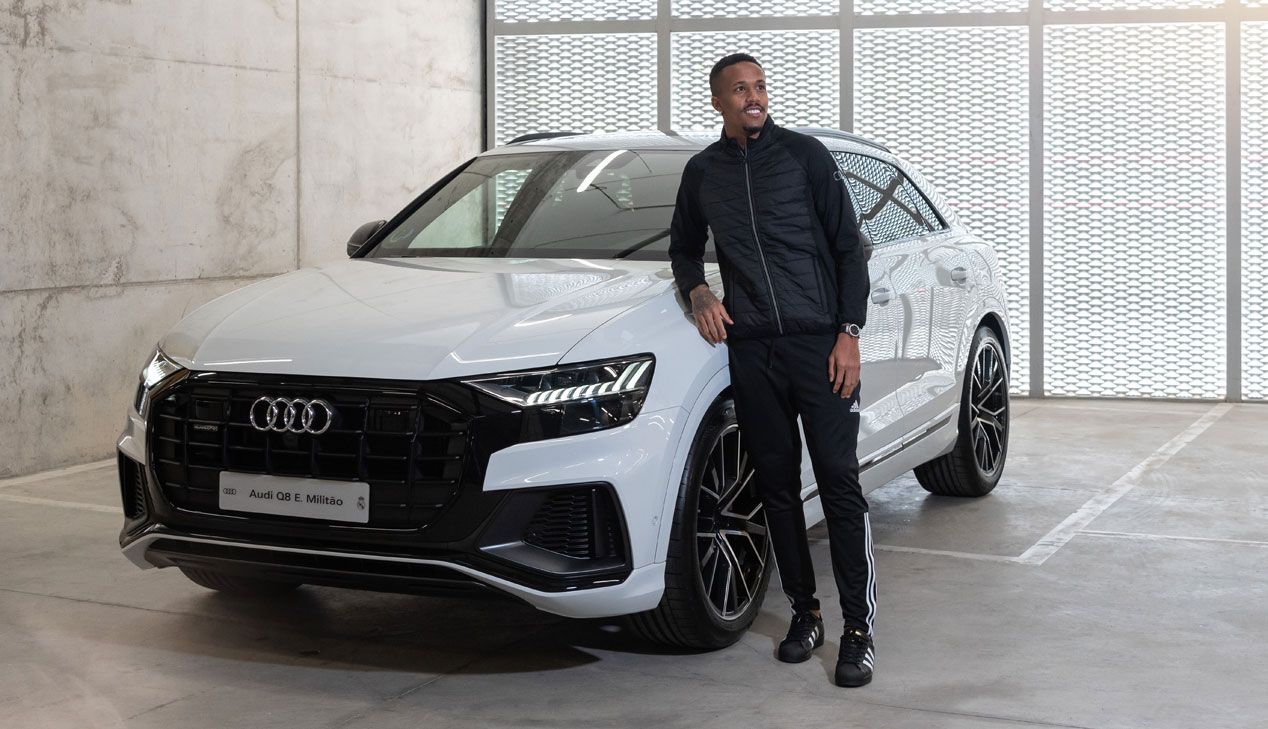 Militao con su Audi Q8