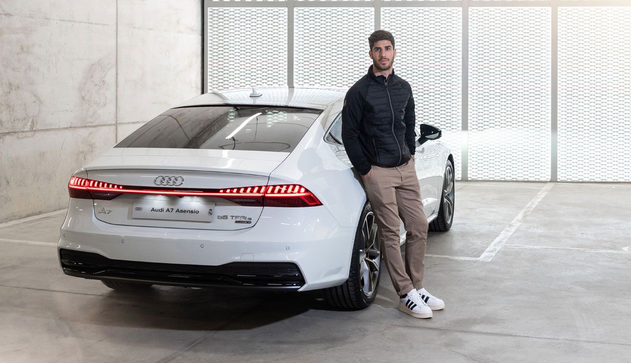 Asensio con su Audi A7 Sportback