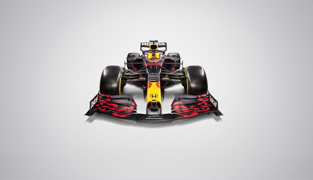 Imagen frontal del Red Bull RB16B