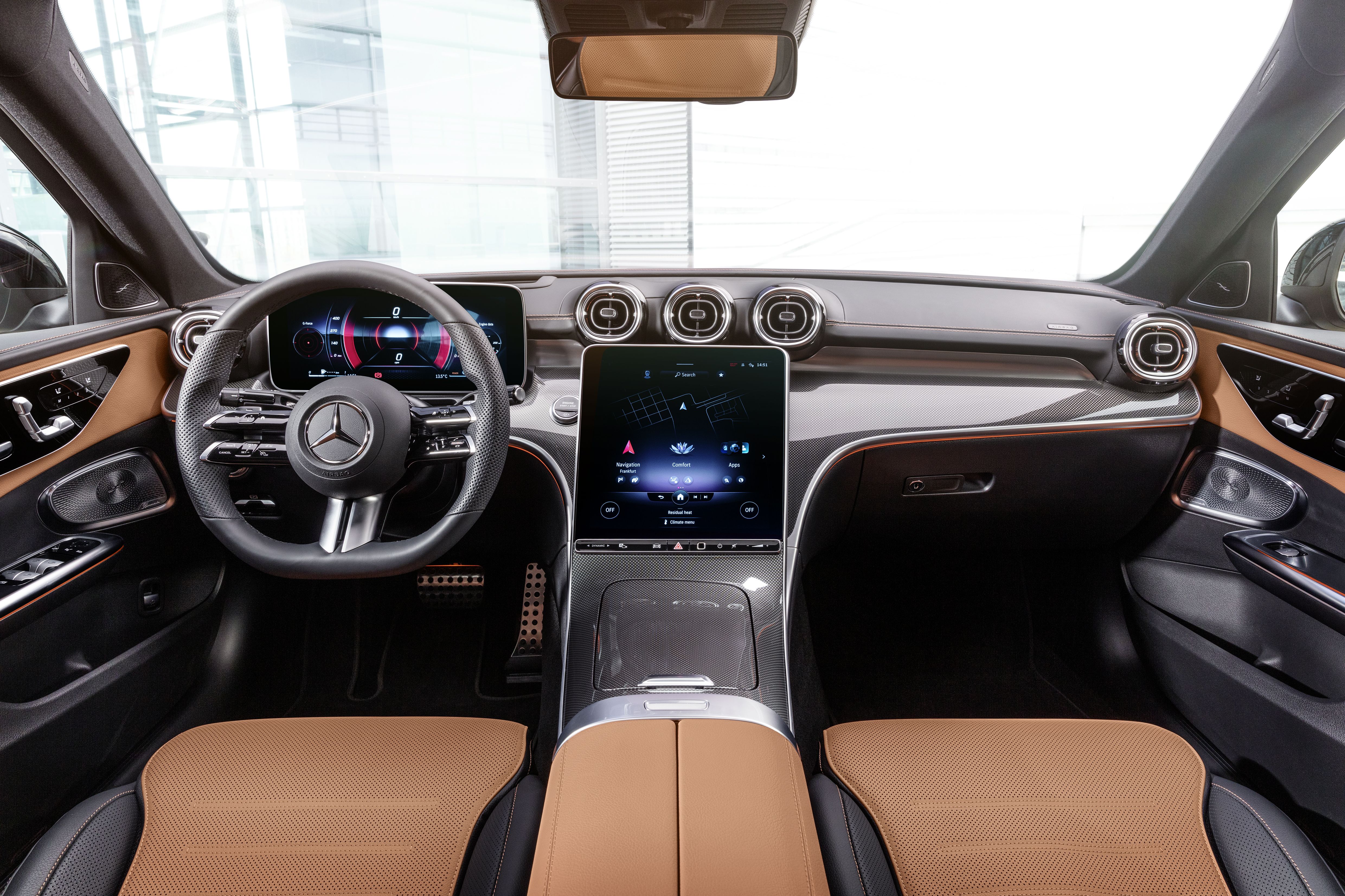 El Mercedes GLC 2022 ofrecerá un interior basado en el nuevo Clase C (en la foto).