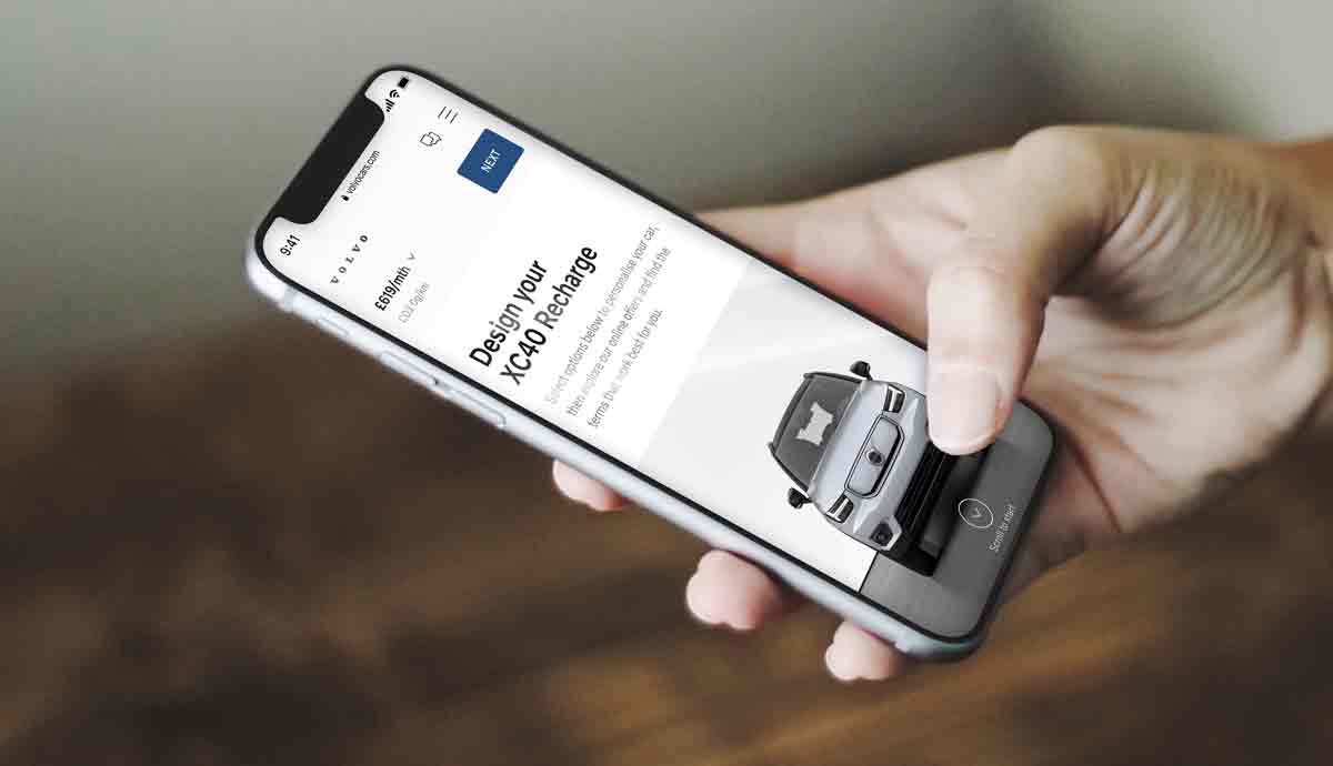 Desde un móvil u ordenador se podrá elegir, configurar, financiar y organizar detalles de la recogida de Volvo, por suscripción o compra