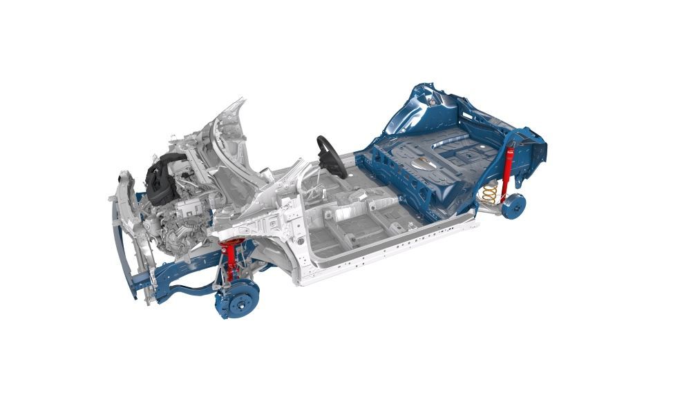 Imagen oficial de la plataforma del nuevo modelo de Toyota.