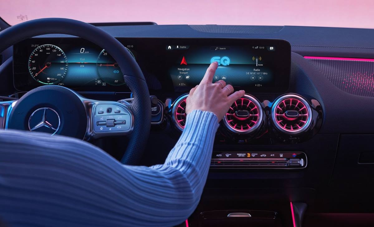 Interior muy conectado y tecnológico en los Mercedes EQ eléctricos