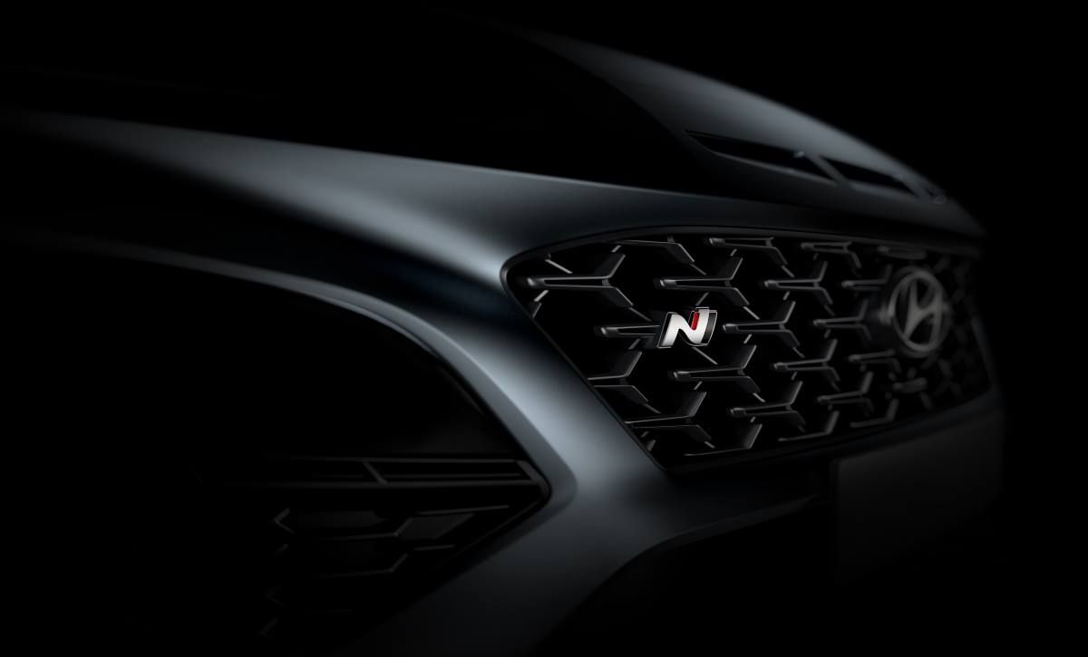 Detalle del frontal del Hyundai Kona N 2021