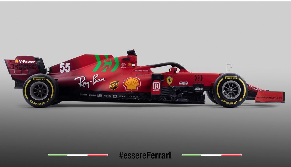 Vista lateral del Ferrari SF21