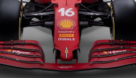 Vista frontal del Ferrari SF21 Vista frontal del Ferrari SF21