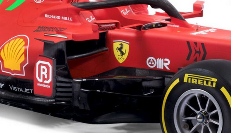 Parte central del Ferrari SF21 Parte central del Ferrari SF21