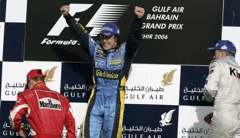 Fernando Alonso consiguió la victoria en Baréin en 2006 Fernando Alonso consiguió la victoria en Baréin en 2006