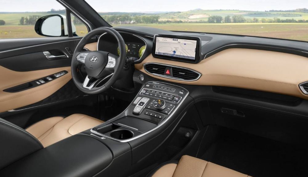 El interior del Hyundai Santa Fe 2021 El interior del Hyundai Santa Fe 2021