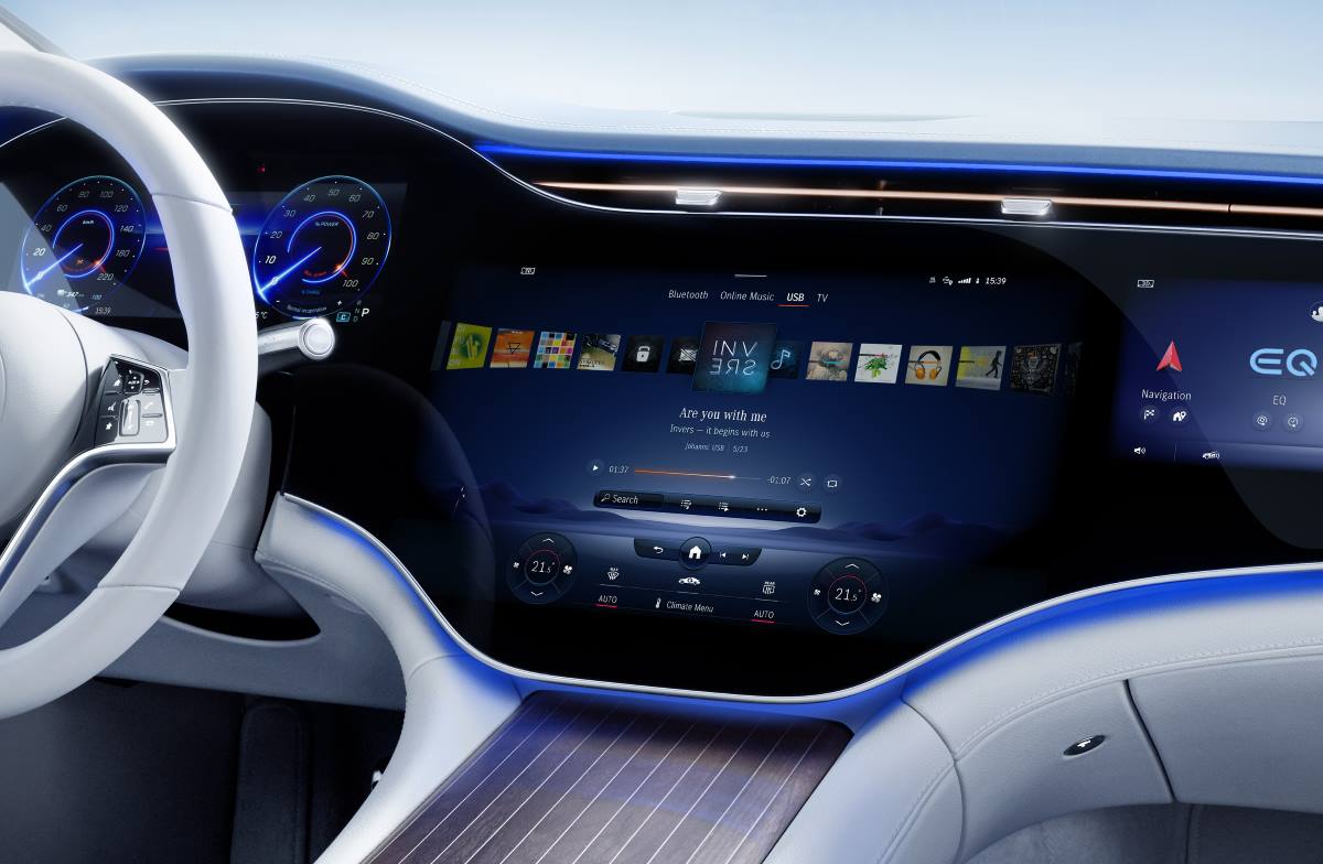 Interior del Mercedes EQS 2021 3