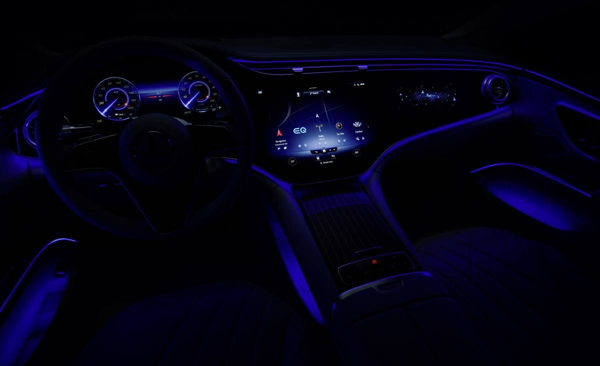 Interior del Mercedes EQS 2021 4