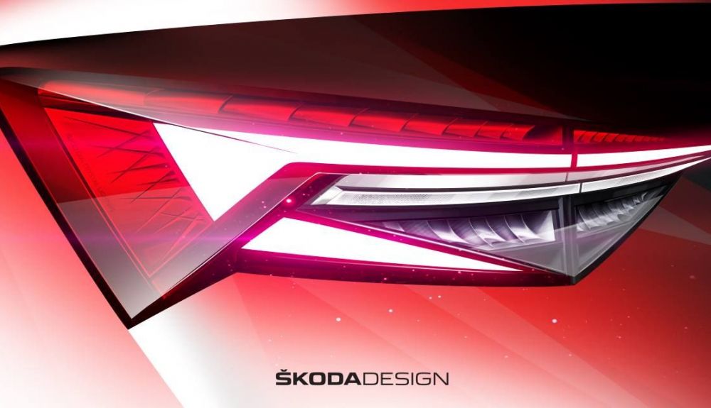 Boceto de los grupos ópticos traseros del Kodiaq 2021
