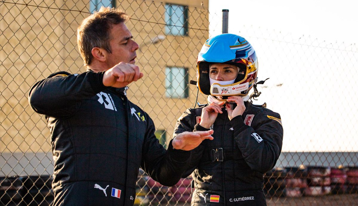 Cristina Gutiérrez, junto a Loeb en el equipo X44.