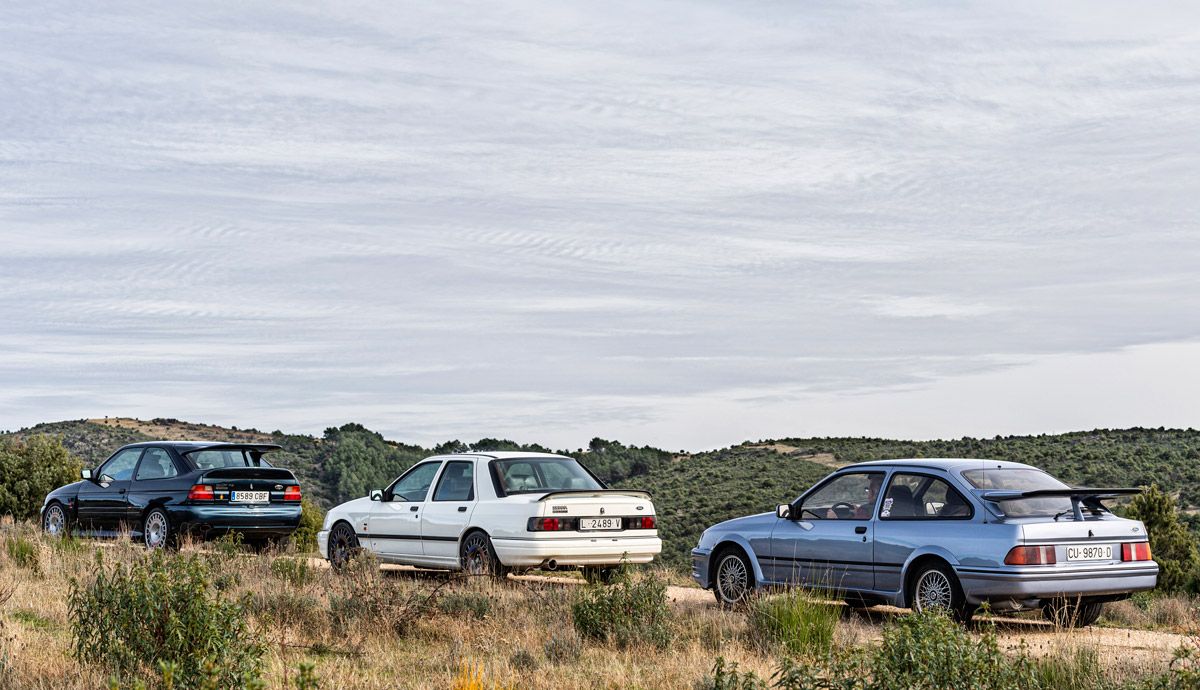 Ford Sierra RS Cosworth y Escort RS Cosworth, juntos.