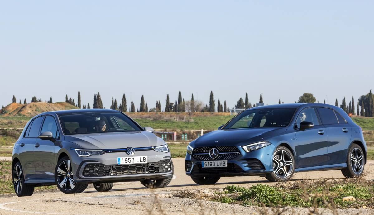 VW Golf GTE vs Mercedes A 250e, qué hibrido enchufable es mejor