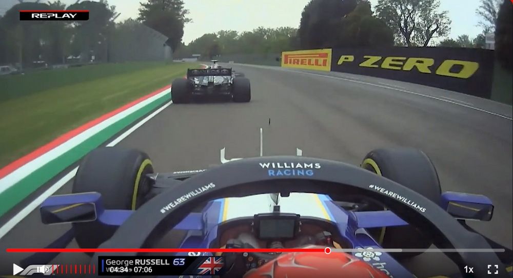 Bottas pegado a la izquierda DAZN Bottas pegado a la izquierda DAZN