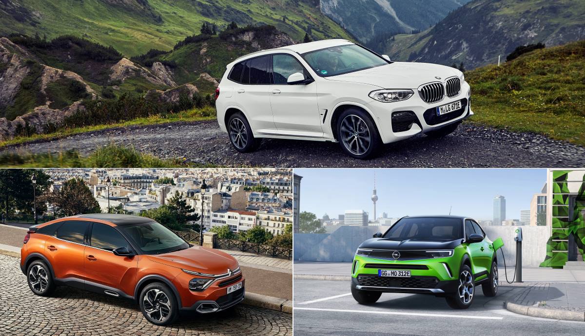 A prueba los BMW iX3 y X3, Citroën eC4 y C4 y Opel Mokkae y Mokka