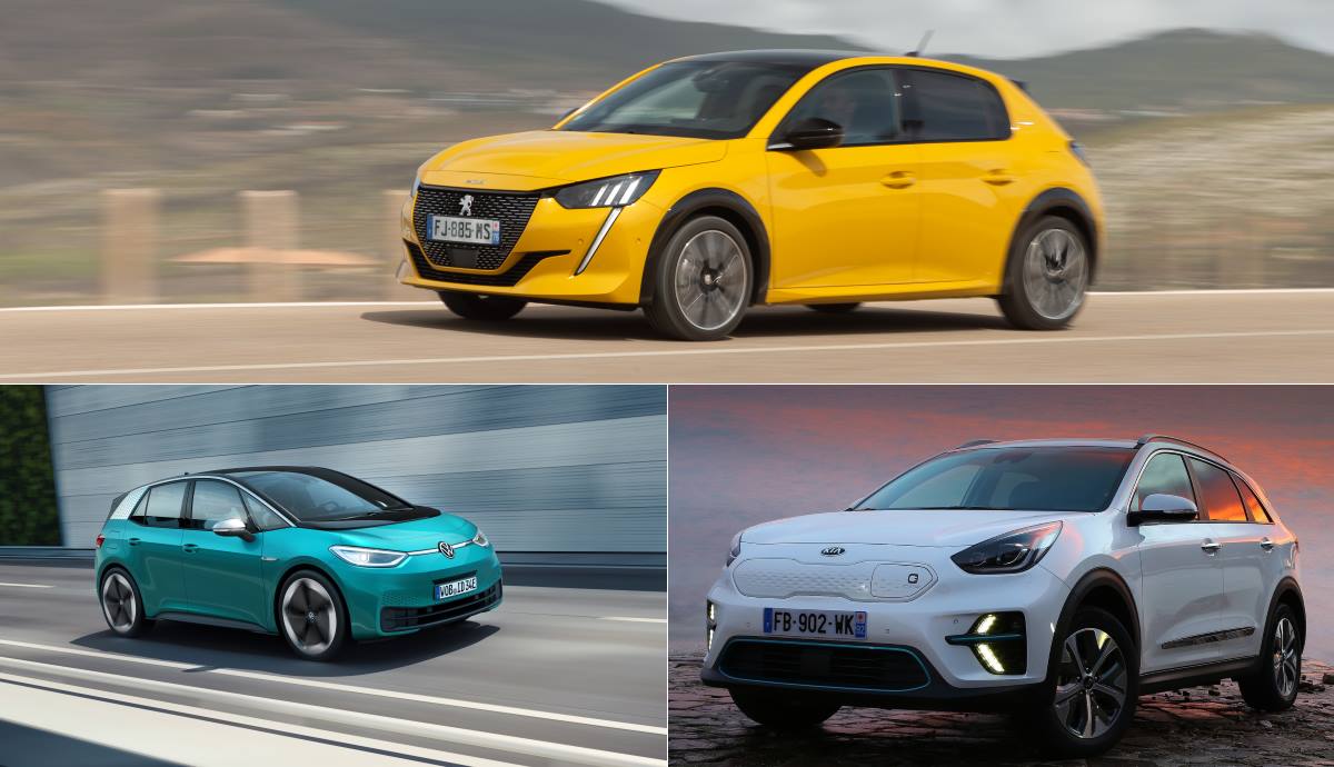 A prueba los Kia e Niro y Niro, VW ID.3 y Golf y Peugeot e 208 y 208