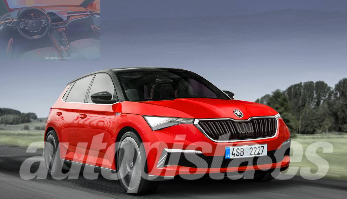 Recreación del nuevo Skoda Fabia 2021 según Schulte y primera foto del interior