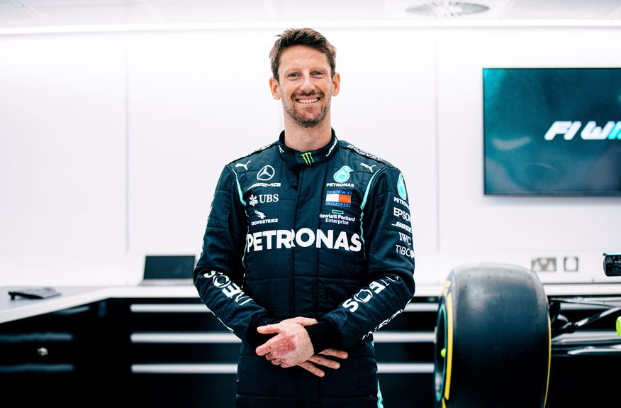 Romain Grosjean está feliz por volver a subirse a un F1. Toto Wolff se lo prometió
