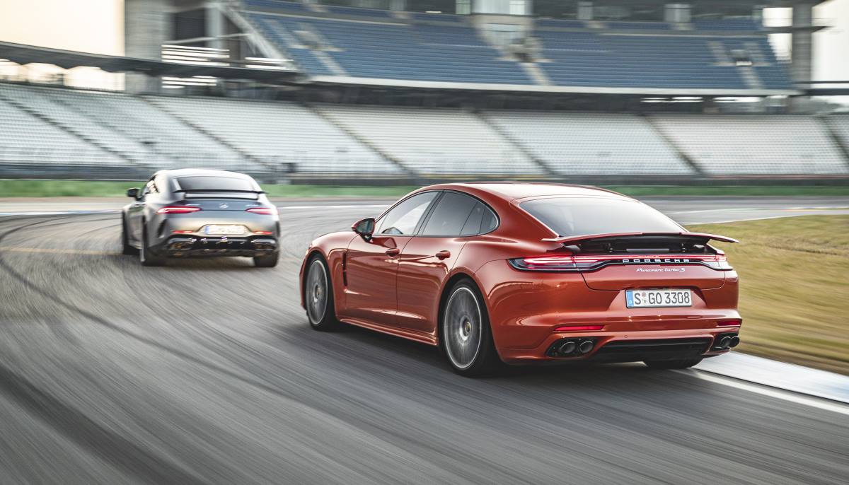 Porsche Panamera Turbo S vs Mercedes AMG GT 63 S 4p 3