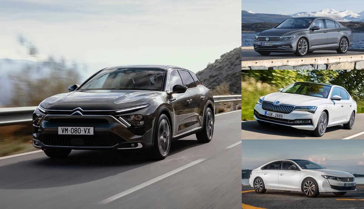 El nuevo Citroën C5 X frente a sus rivales Peugeot 508, VW Passat y Skoda Superb