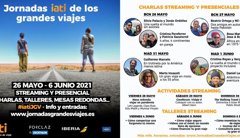 Cartel de las Jornadas IATI de los grandes viajes Cartel de las Jornadas IATI de los grandes viajes
